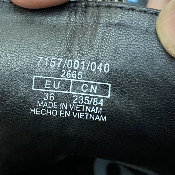 Zara TRF Platform Black Lace Up Combat Boots Lug Sole Croc Embossed US 6 EU 36 - Picture 10 of 10